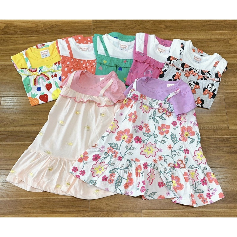 Váy hè cộc tay yếm cotton cho bé 10-22kg (Bảng 2)
