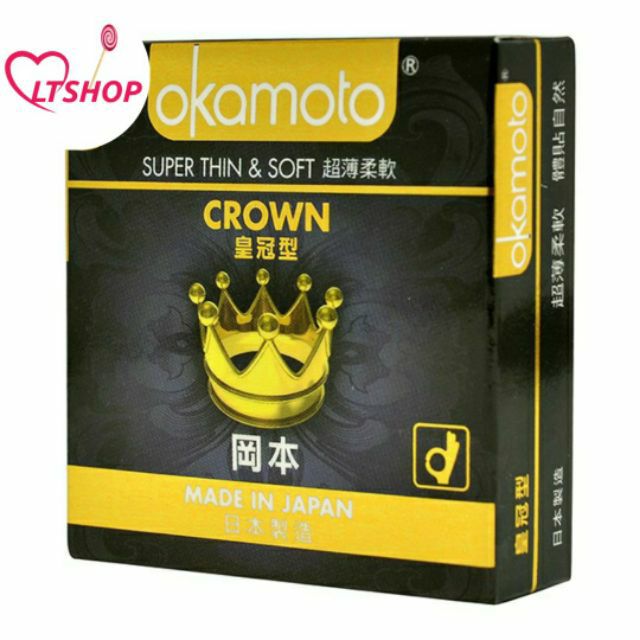 Bao cao su Okamoto Crown kích cỡ nhỏ hộp 3 cái