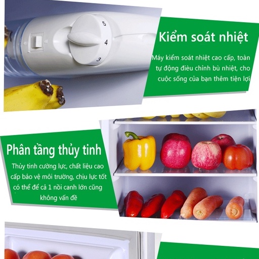 Tủ lạnh 2 ngăn 118 lít thương hiệu làm lạnh nhanh ngăn đá và ngăn lạnh giữ đồ luôn tươi mới ，Thân hình nhỏ, dung tích