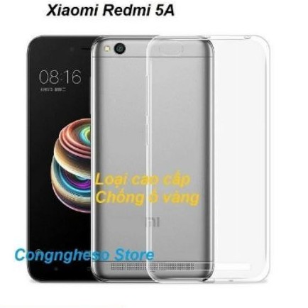 Bộ ốp silicon Xiaomi Redmi 5A tặng kính cường lực