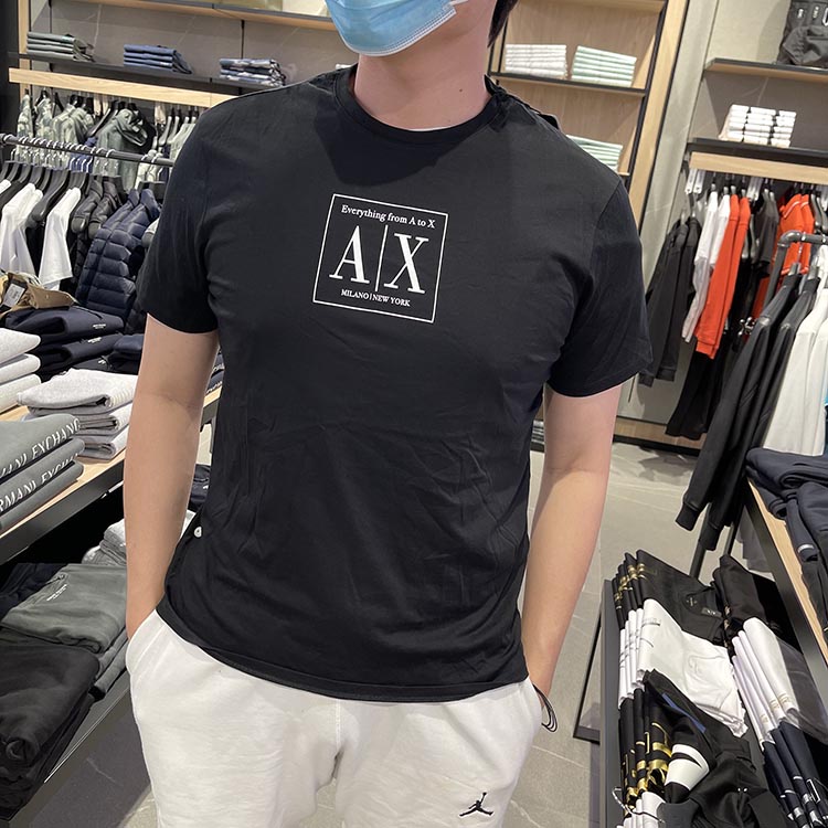 Armani Áo Thun Ngắn Tay Thời Trang Cá Tính Trẻ Trung Cho Nam