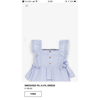 Váy xanh Zara smocked nơ eo 2 bên