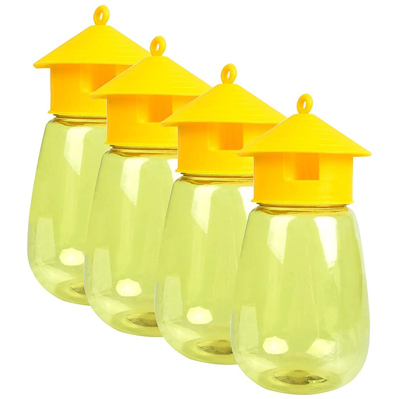 4 Pack Fly Reusable Traps, Fruit Fly Traps Fly Catcher Outdoor
