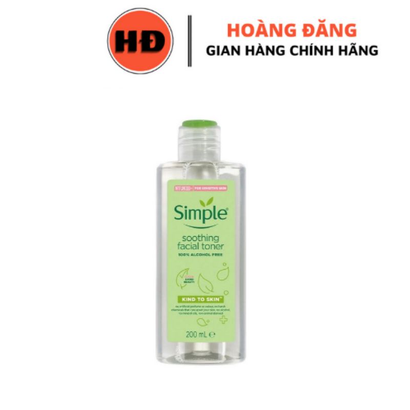 Nước hoa hồng Simple Soothing facial tone 200ml