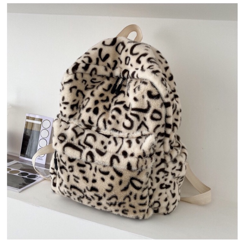 Balo đi học hoạ tiết da báo