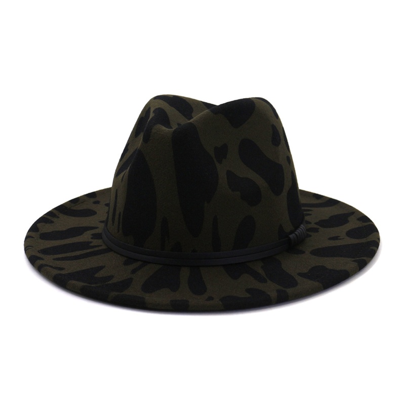 Mũ Cao Bồi Vải Nỉ In Hình Bò Sữa Giáng Sinh Có Dây Da Kiểu Cao Bồi Phương Tây