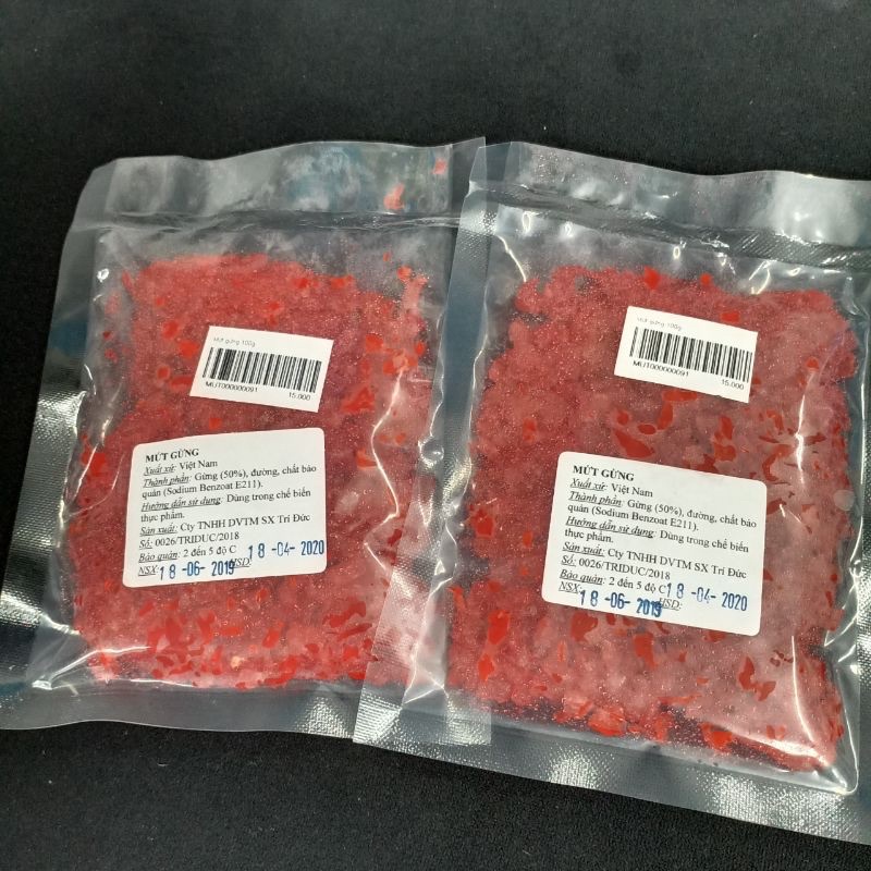 Mứt gừng đỏ 500gr- Nguyên liệu làm nhân bánh trung thu 2021