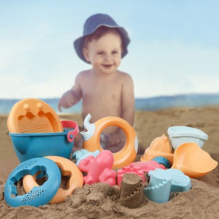 Beach Toys For Kids 5-14pcs Baby Beach Game Toy Children Sandbox Set Kit Summer Toys For Beach Play Sand Water Play Cart