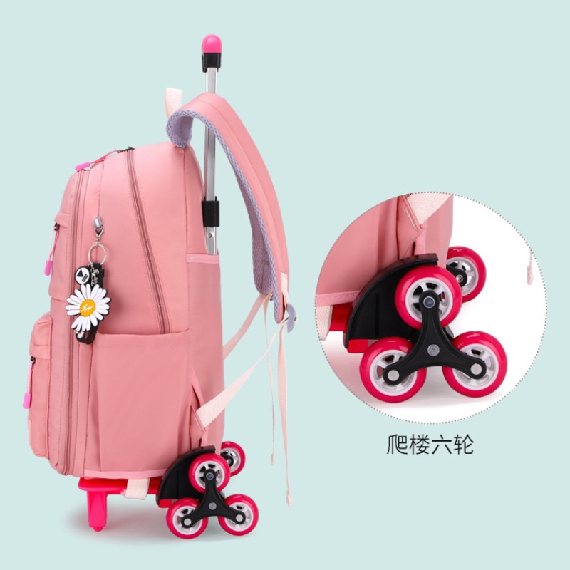 Ba Lô Đi Học Dạng Kéo 6 Tờ 17 Inches Cho Bé