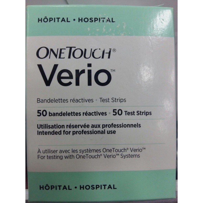 Que thử đường huyế One Touch Verio ( Hộp 50 que )