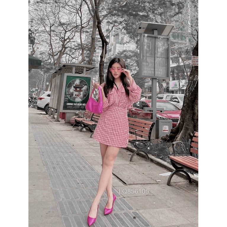 (HÀNG MỚI) SÉT ÁO PHỐI CHÂN VÁY CARO KATE CỰC TEEN SÀNH ĐIỆU THẢ DÁNG ĐƯỜNG PHỐ CỰC HOT (KHÔNG KÈM BRA)