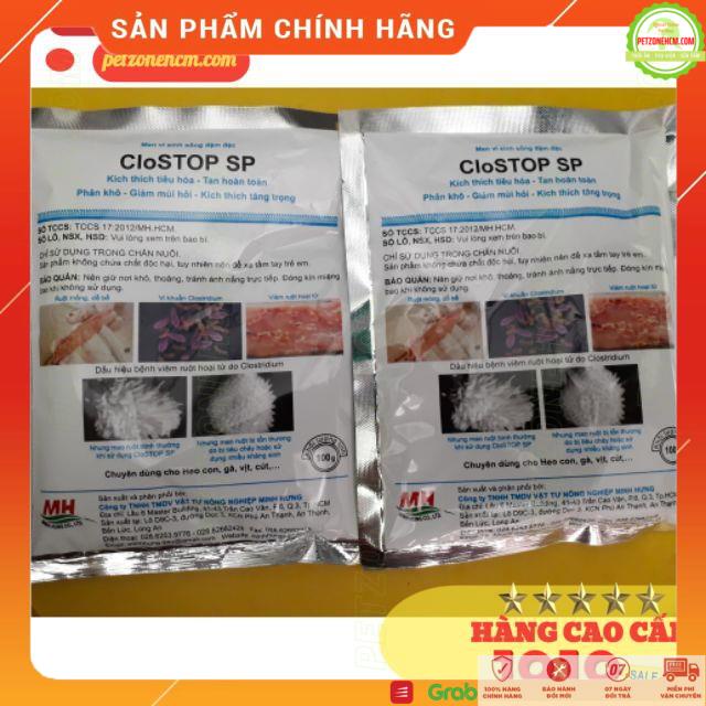 Clostop SP 100g men vi sinh 🌺 FREESHIP 2OK 🌺 Phân khô - Giảm mùi hôi - Kích thích tăng trọng - Kích thích tiêu hoá