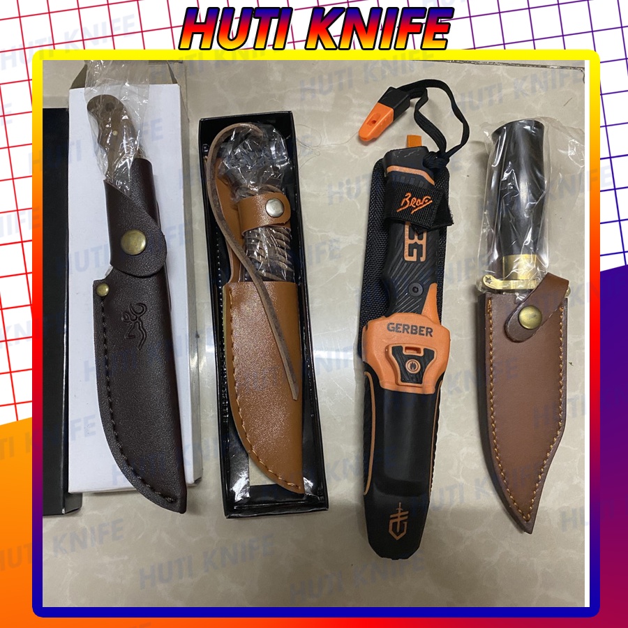 Dao phượt tặng kèm bao da bao gỗ gấp gọn gerber