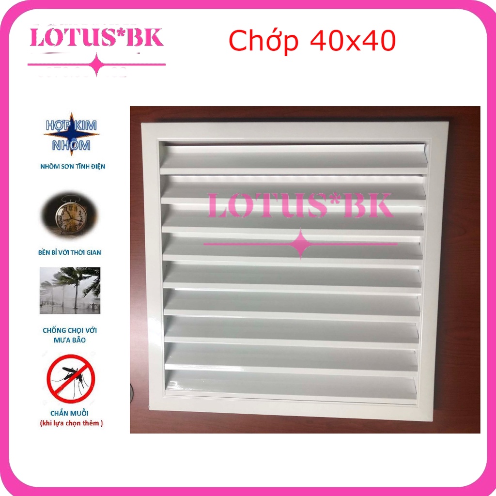 Louver 400x400 🏠𝐁𝐇 𝟏𝟐 𝐓𝐇𝐀́𝐍𝐆🏠 siêu đẹp, chống chuột, chống hắt mưa, Lam gió, chớp thông gió, Mặt gió ngoài trời