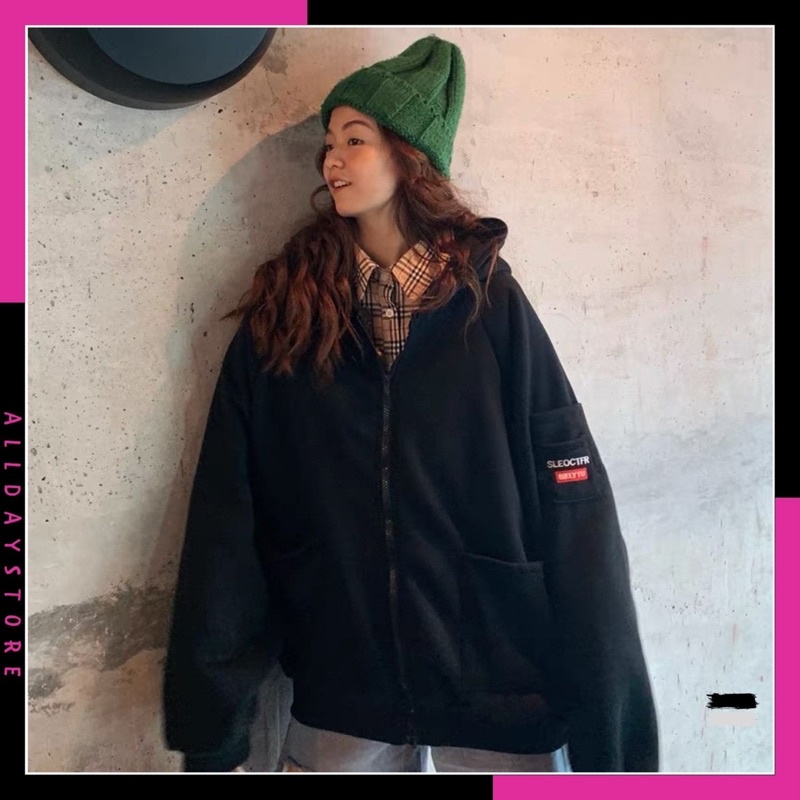 Áo khoác nỉ hoodie SLE,áo khoác form rộng unisex