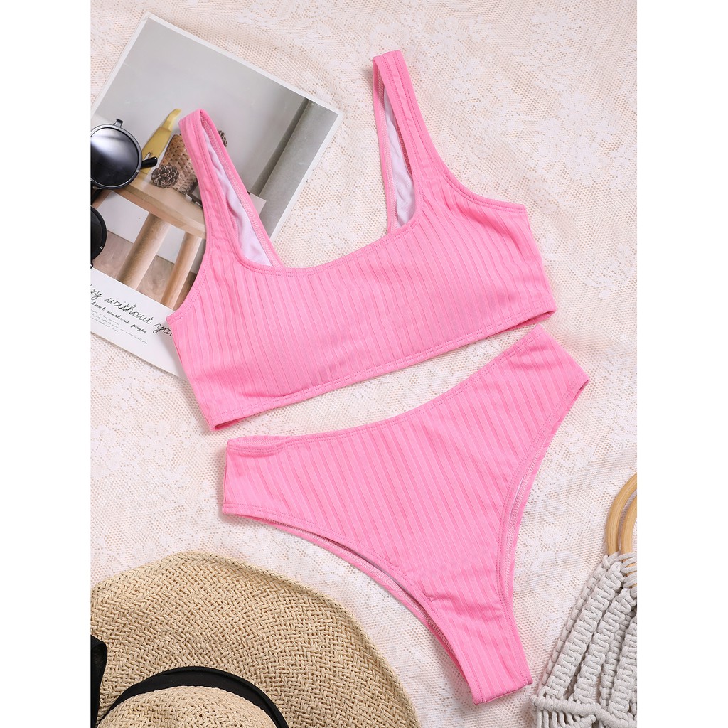 Bộ Bikini Hai Mảnh Màu Hồng Cho Nữ Px65 | BigBuy360 - bigbuy360.vn