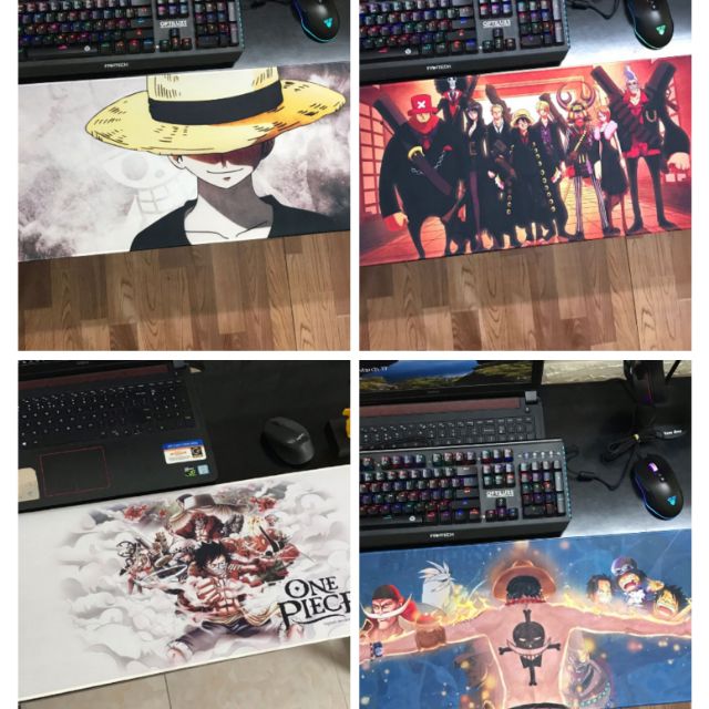 [Chống nước] Mousepad, lót chuột bàn phím Anime One Piece cỡ lớn