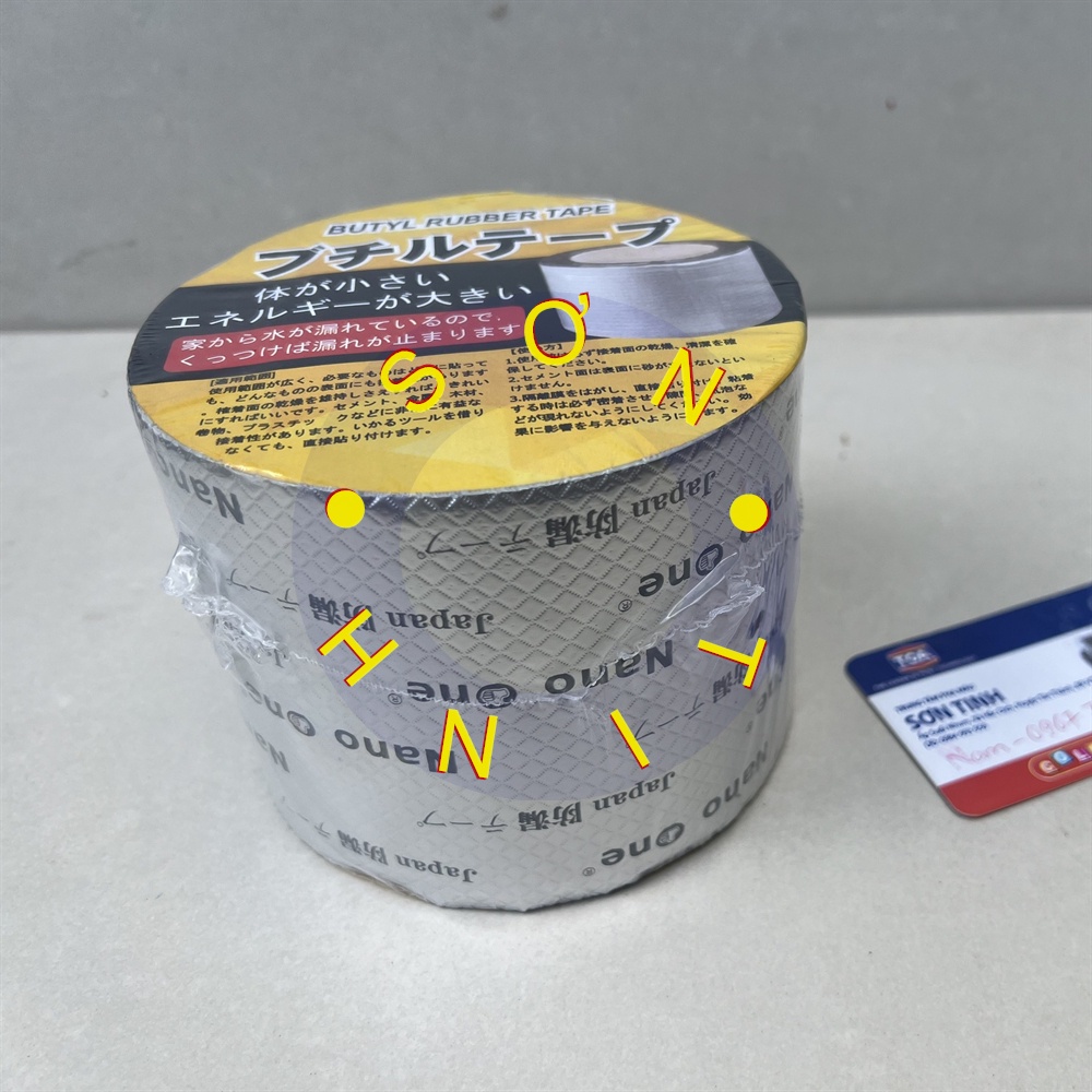 Băng Keo Chống Thấm NHẬT BẢN BUTYL RUBBER TAPE Dán Tường Chống Dột Mái Tôn Dính Xi Măng Gỗ Tường
