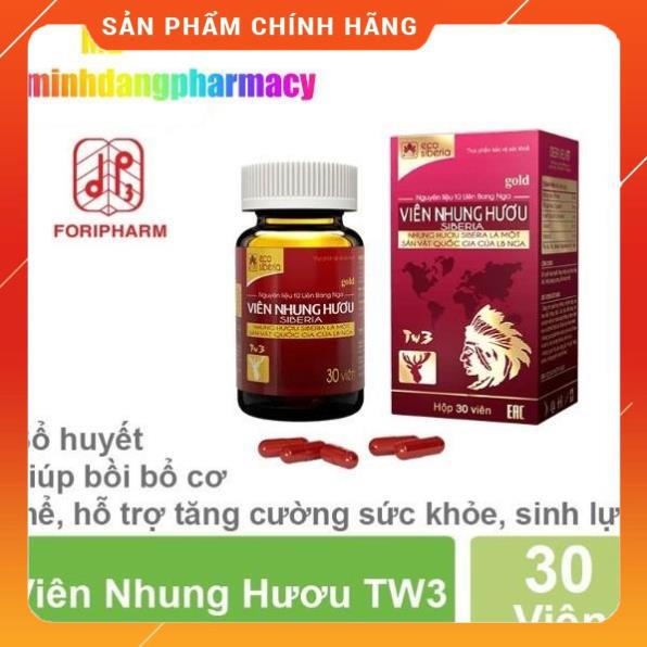 Viên Nhung Hươu TW3, sâm nhung bổ thận, giúp bổ huyết, tăng cường sinh lý nam, bồi bổ cơ thể, hỗ trợ sức khỏe.