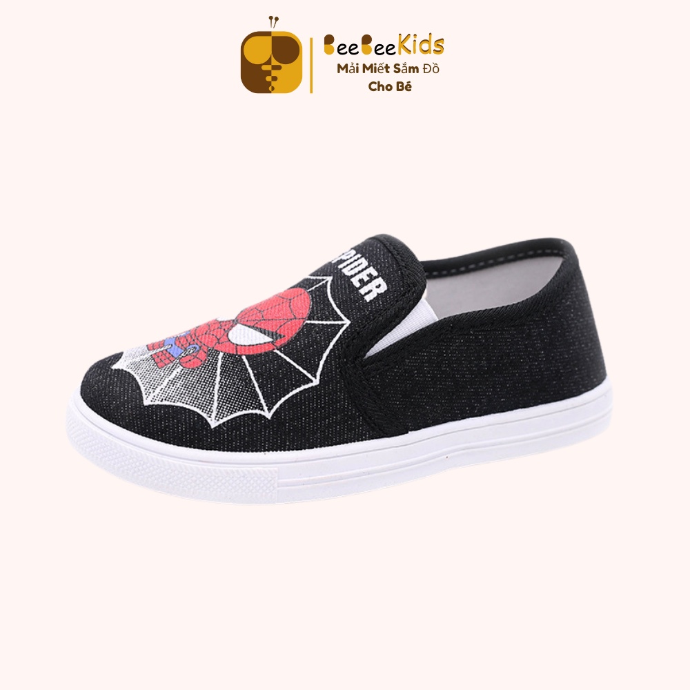 Giày Lười Bé Trai Siêu Nhân Nhện Spider Man Chống Trượt Cho Bé Từ 2-8 Tuổi BEEBEEKIDS