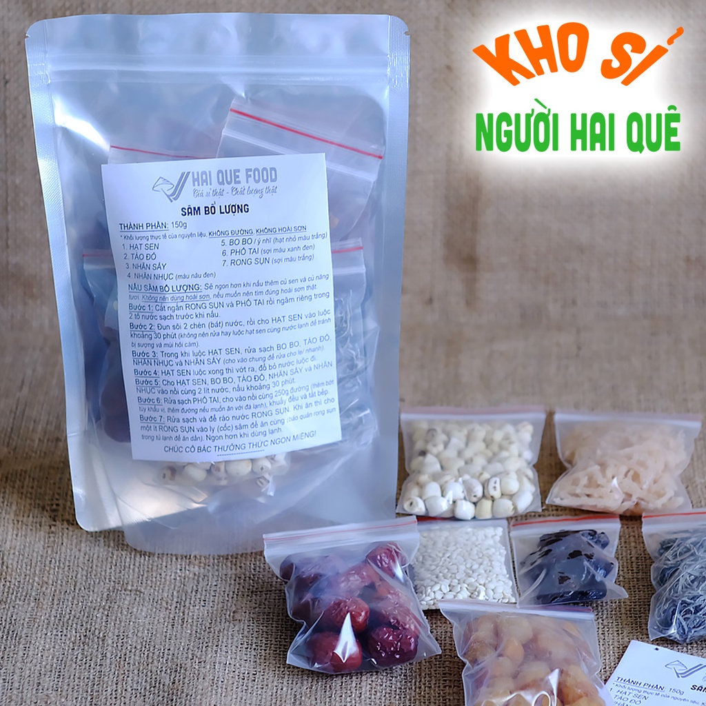 Sâm bổ lượng túi lớn  KHÔNG ĐƯỜNG  giá sỉ | Kho sỉ Người Hai Quê - Haique Food