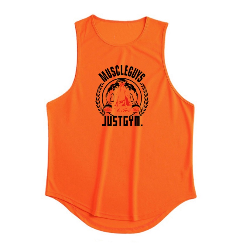 Áo Thun Ba Lỗ Không Tay Khô Nhanh In Hình Thương Hiệu Cơ Bắp Mùa Hè Dành Cho Nam Tập Thể Hình