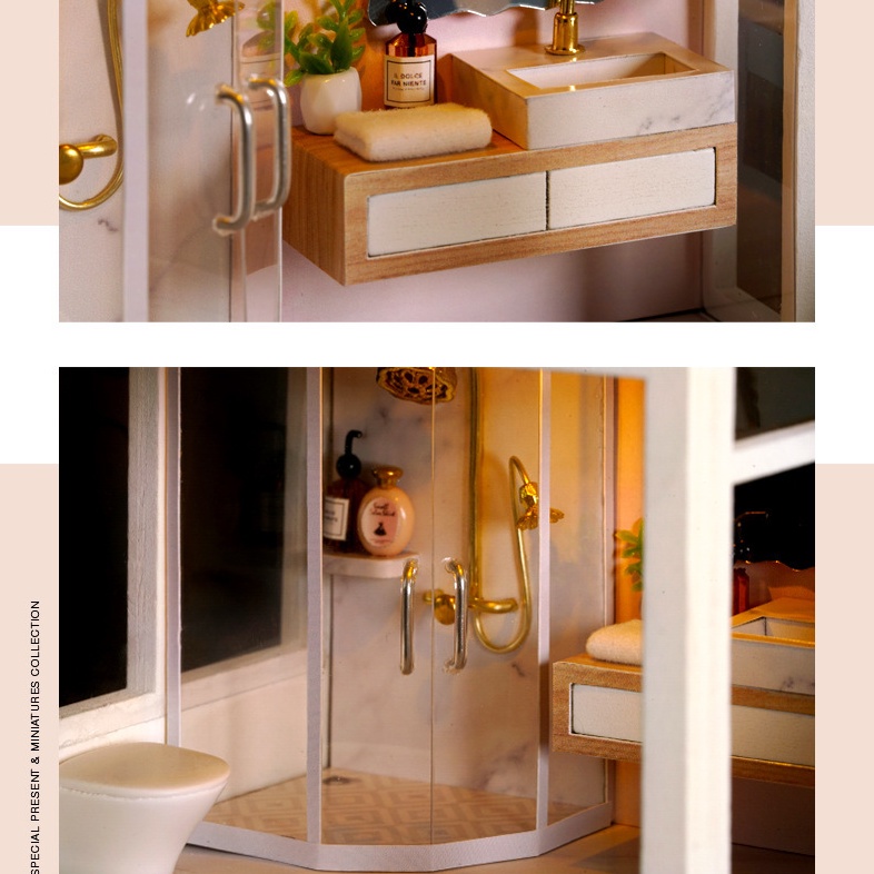 Bộ đồ chơi lắp ráp mô hình nhà búp bê DIY Doll House Miniature- HAVE A NICE DAY A-077-B