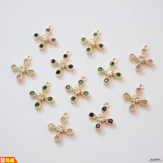 Dây chuyền hợp kim đồng mạ vàng 18K mặt thánh giá đính đá Zircon
