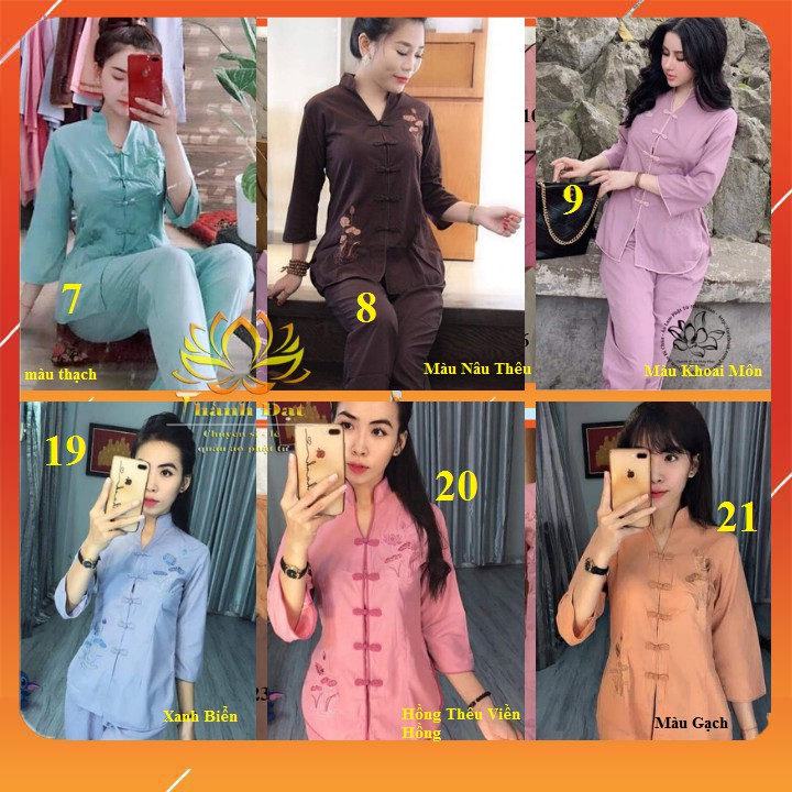 Bộ Đi Chùa,Đồ Lam Đi Chùa Cổ Tàu Thêu Sen,Chất Kate Loại 1 Dày Dặn Thấm Hút Mồ Hôi, Mặc Cực Thoáng Mát Thoải Mái | BigBuy360 - bigbuy360.vn