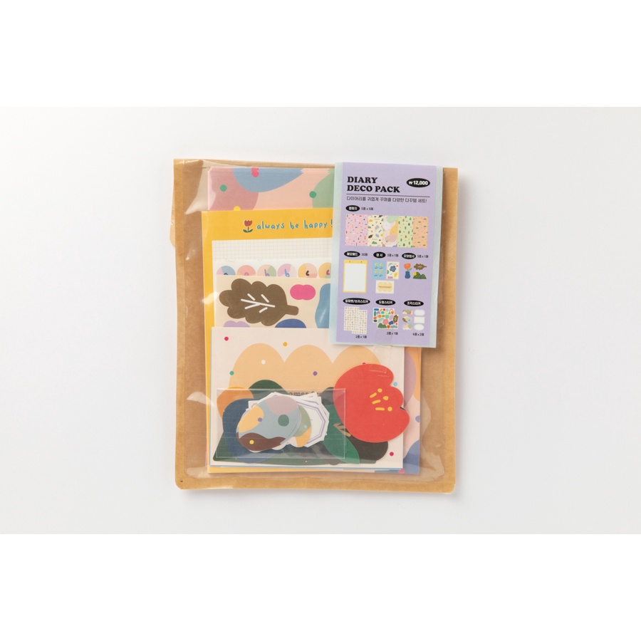 Set Sticker ARTBOX Hàn Quốc Trang Trí Sổ Tay Nhật Ký In Họa Tiết Thiên Nhiên