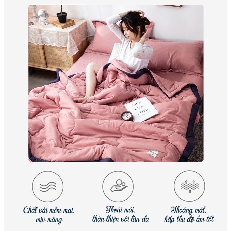 Chăn hè thu Cotton đũi nhập khẩu , Chăn hè thu zara home cao cấp kích thước 2mx2m3 nặng 1,8kg
