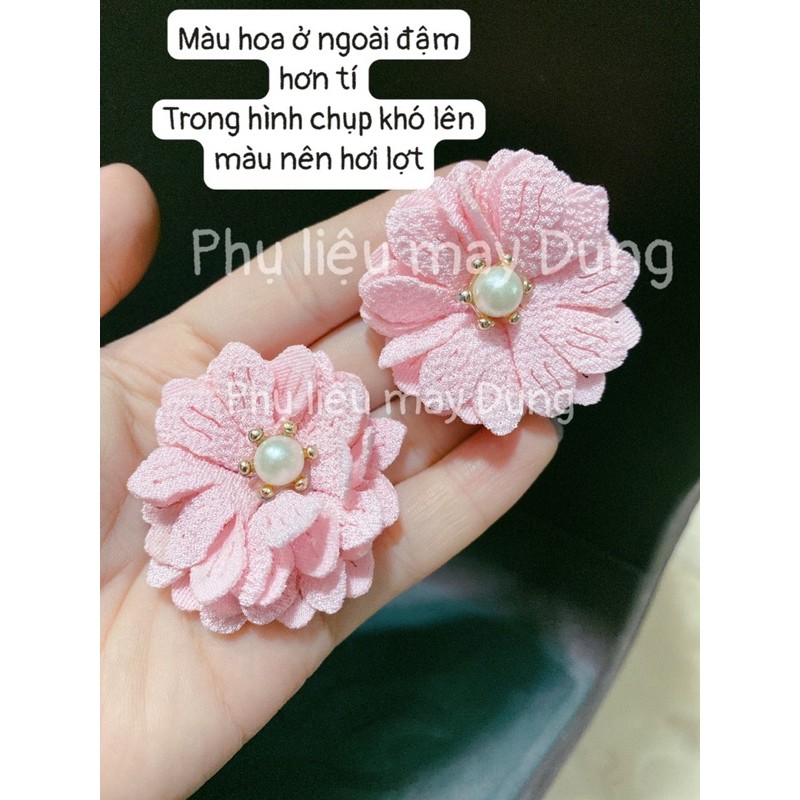 hoa vải may trang trí hoa hồng