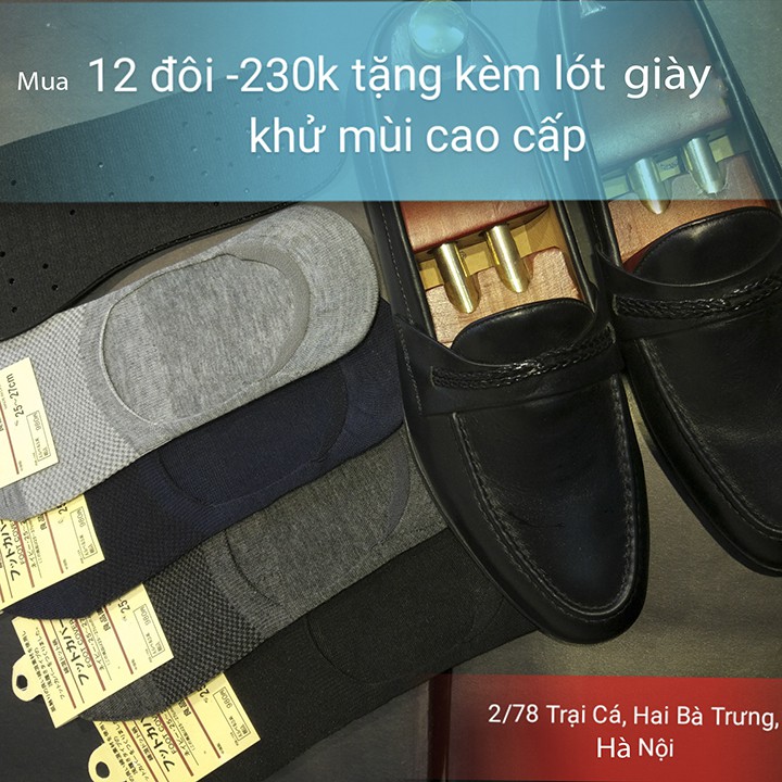 Tất nam, tất lười nam, 95% cotton bamboo (5% spandex đàn hồi, giữ form, không bai, không xù)