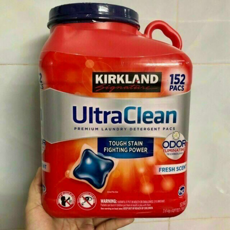 Viên giặt kirkland 152 viên UltraClean Mỹ