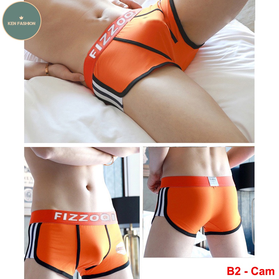 Quần lót nam cao cấp FIZZOQI QS1 quần sịp đùi 5 màu, chất cotton, đầy đủ size từ 40-105kg