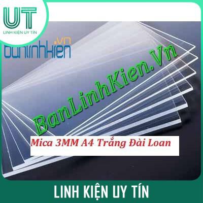 Mica khổ A4 dày 3MM 3 loại Trắng Đen Chàm (Đài Loan)