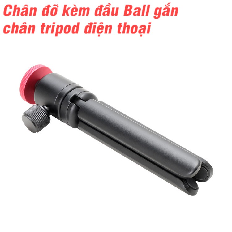 Chân đỡ kèm đầu ball dùng cho máy ảnh, điện thoại ,gimbal bằng kim loại