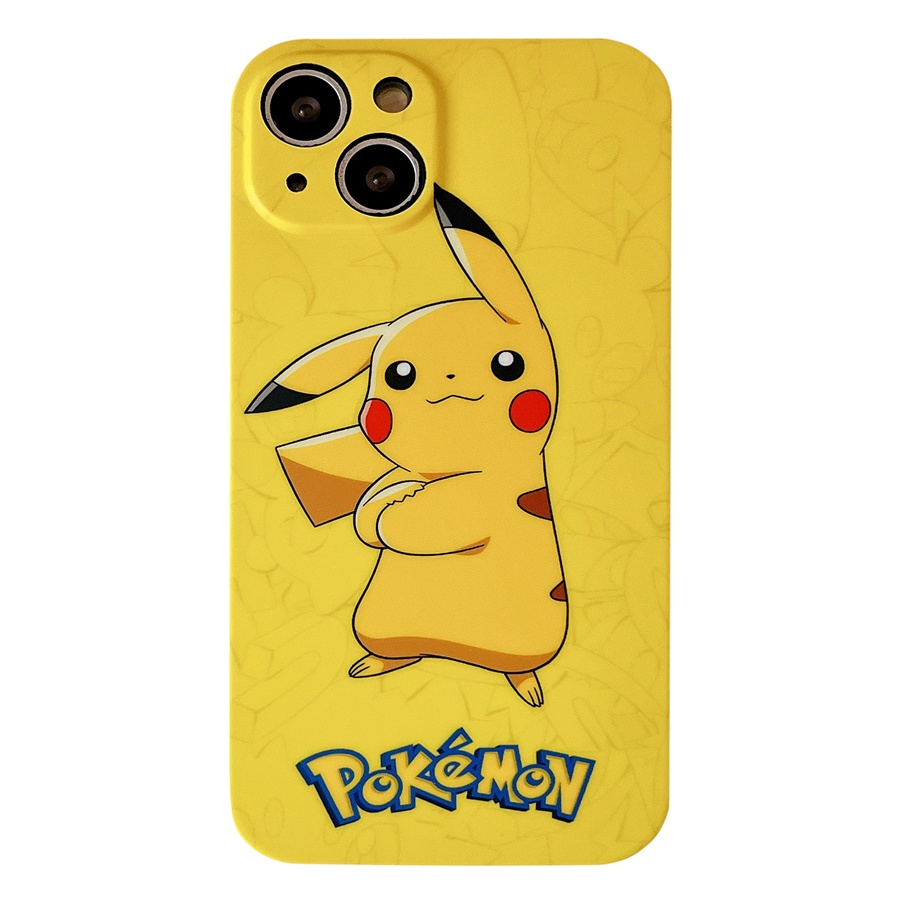 Iphone Ốp Điện Thoại Silicon Họa Tiết pokemon & pikachu & squirtle Cho Iphone15 pro max 14 pro max 13 pro max 12 pro max 11