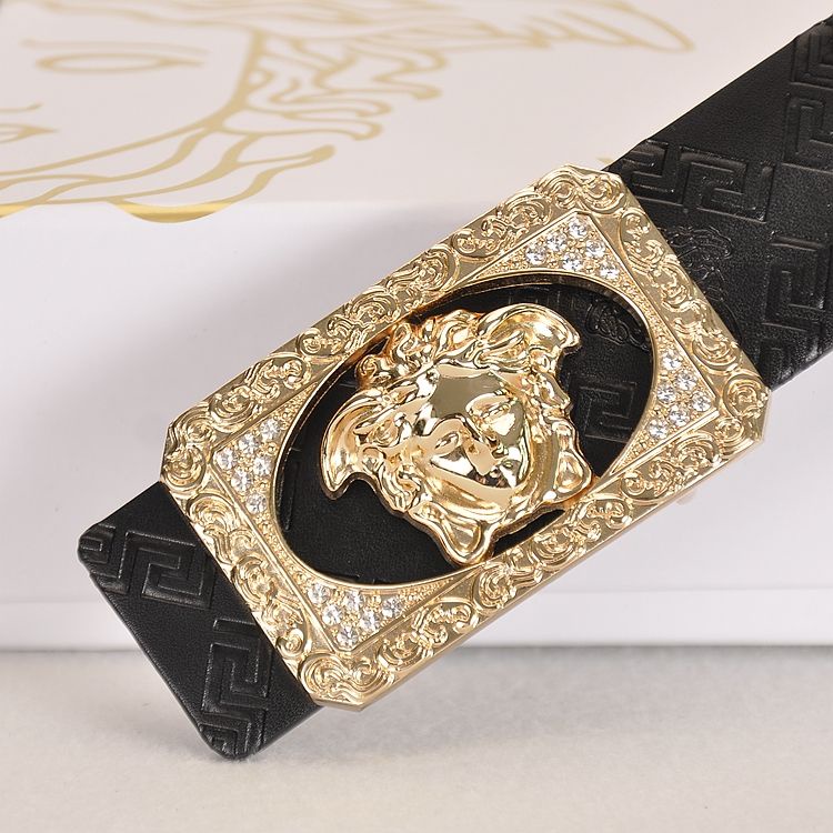 Thắt Lưng Versace Họa Tiết Sọc Caro Thời Trang Cho Nam