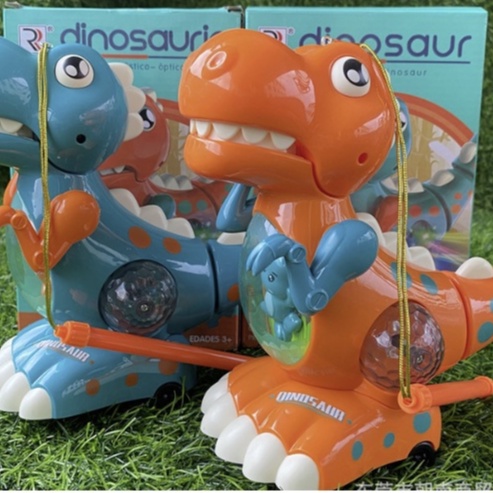 Đèn lồng Trung Thu khủng long chạy pin có nhạc có đèn phát sáng cho bé chơi Trung Thu - Tặng kèm Pin