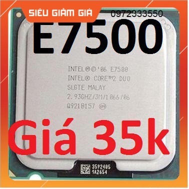 CPU E7500#chip E7500 core 2 E7500., E7400,E7600,E7200, E7300, E5500, E5700 95 | BigBuy360 - bigbuy360.vn