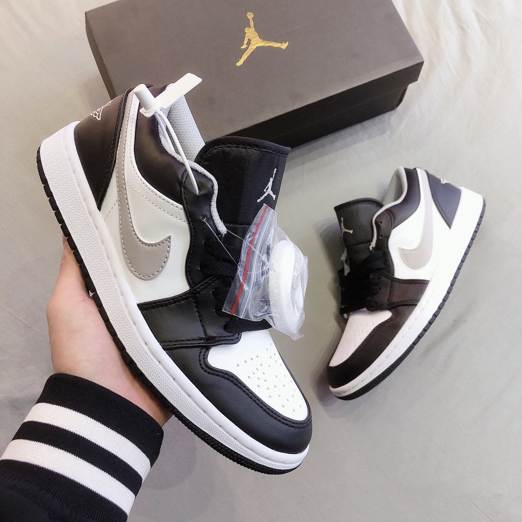 Giày Jordan 1 Low Smoke Grey 3.0 Cao Cấp, Giày thể thao jordan 1 cổ thấp đen trắng smoke grey v3 cực đẹp basic
