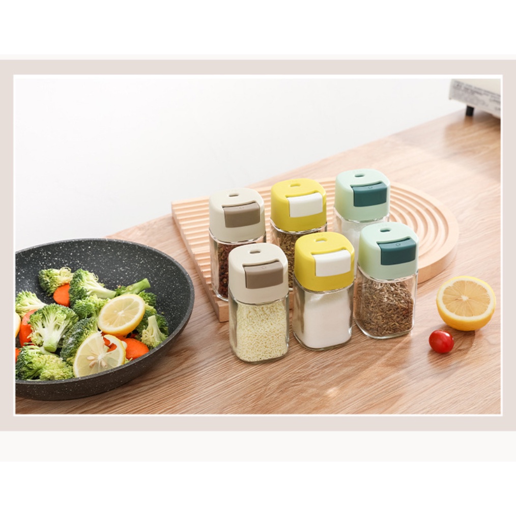 Bình Đựng Gia Vị Có Nút Nhấn Tiện Dụng Cho Nhà Bếp