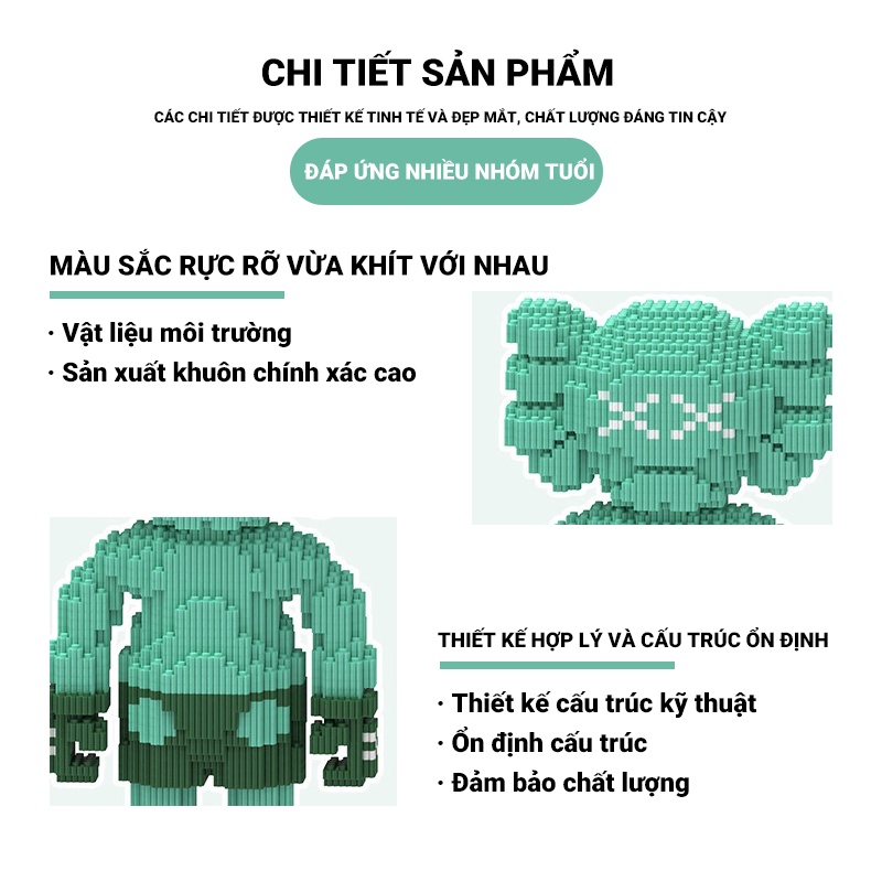 Volent bears Bộ Đồ Chơi Lắp Ráp Hình Chú Gấu Bạo Lực Dành Cho Nam Và Nữ