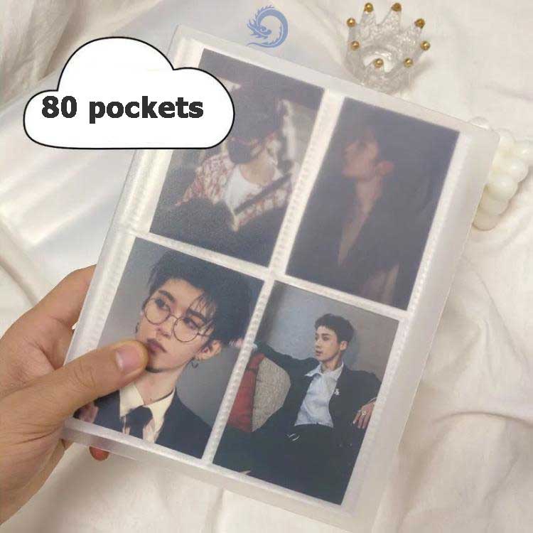Sổ album đựng lomo card,Sổ để card bo góc sách sưu tập có 80/160 khe, cuốn album đựng ảnh phù hợp với 3 inches,kpop binder đựng card