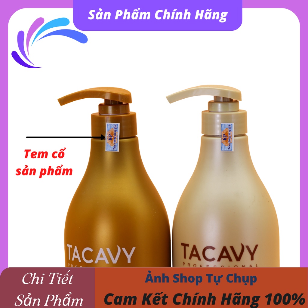 Dầu gội xả TACAVY 500ml 1000ml giảm gãy rụng phục hồi tóc hư tổn khô xơ hàng chính hãng