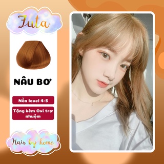 Thuốc nhuộm tóc NÂU BƠ - NÂU CARAMEL không cần thuốc tẩy Futa, Futahairbyhome