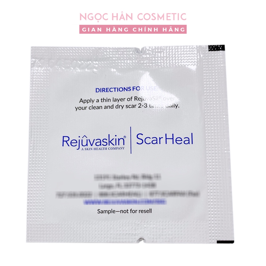 Sample gel xóa mờ sẹo lồi, phì đại Rejuvaskin Rejuvasil Silicone Scar Gel 1ml