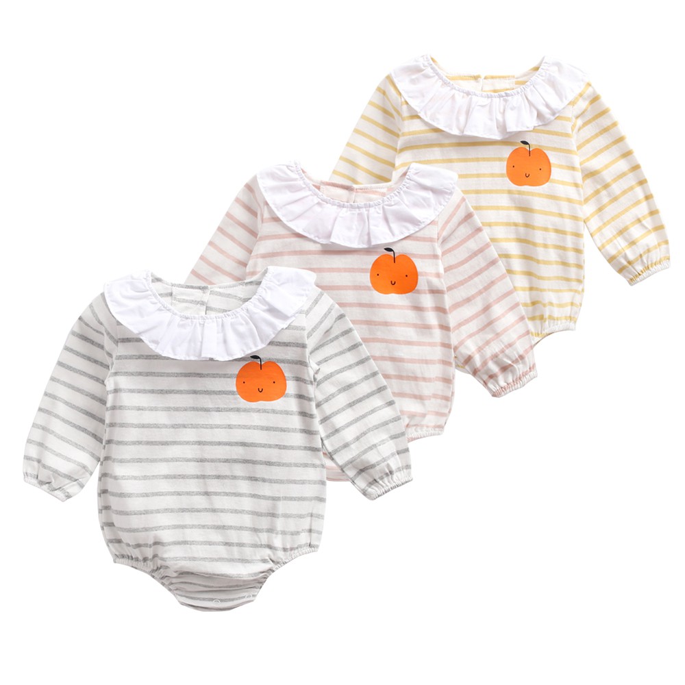 Áo Liền Quần Sanlutoz Cotton Kẻ Sọc Thời Trang Cho Bé Gái