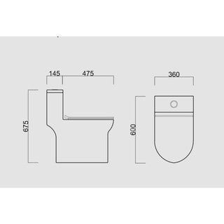 Bồn Cầu liền khối  6607